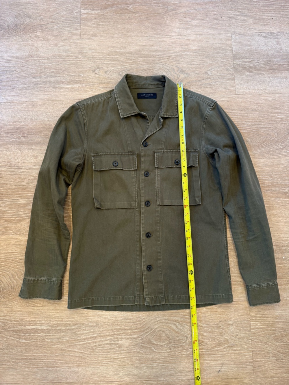 AllSaints Olive Green Military Field Jacket - Picture 3 of 8